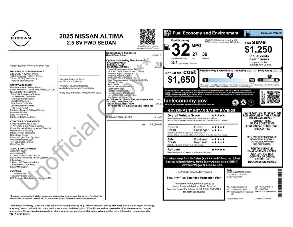 2025 Nissan Altima SV Special Edition