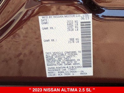 2023 Nissan Altima 2.5 SL