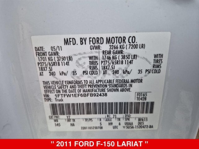 2011 Ford F-150 Lariat