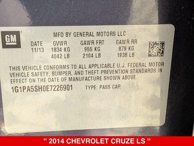 2014 Chevrolet Cruze LS