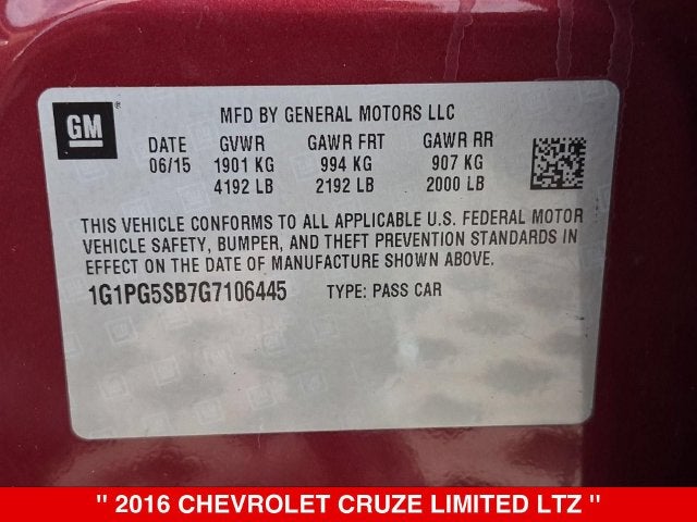 2016 Chevrolet Cruze Limited LTZ