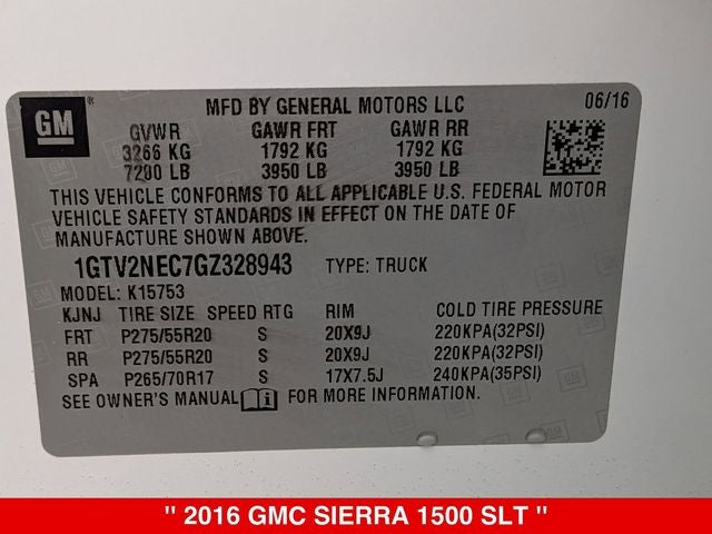 2016 GMC Sierra 1500 SLT