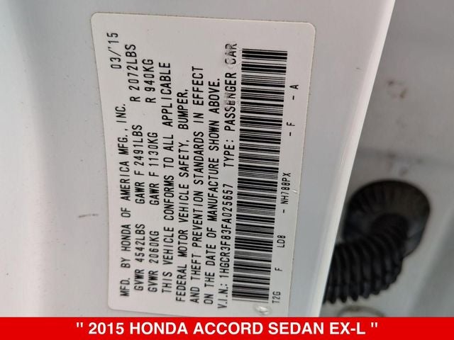 2015 Honda Accord EX-L