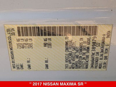 2017 Nissan Maxima SR