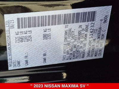 2023 Nissan Maxima SV