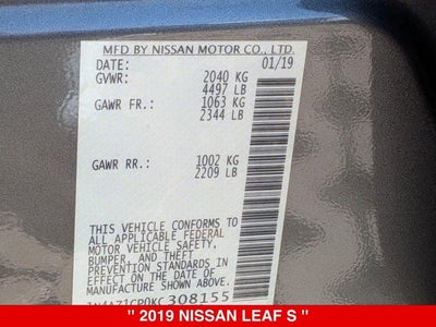 2019 Nissan Leaf S