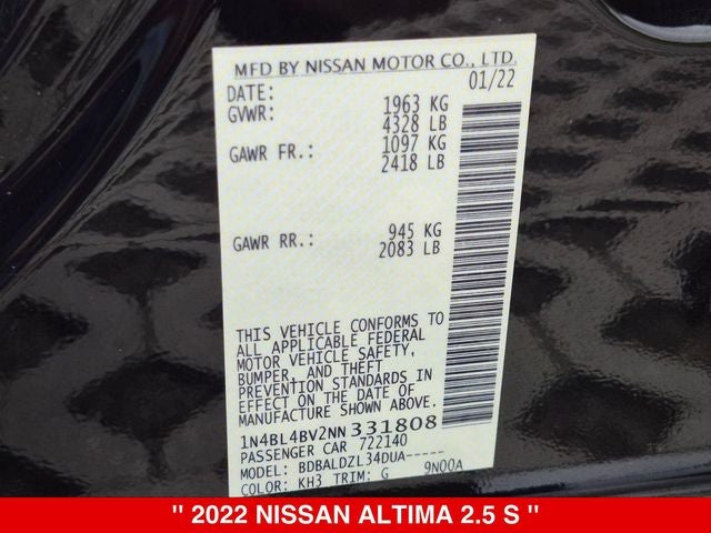 2022 Nissan Altima S