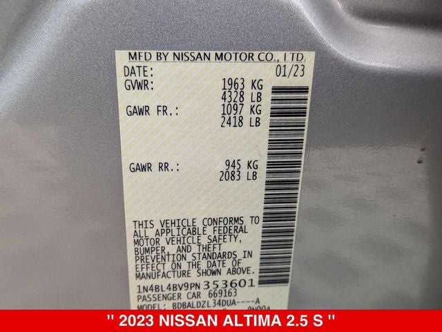 2023 Nissan Altima S