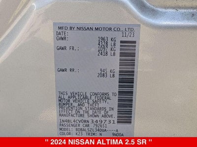 2024 Nissan Altima SR