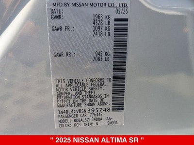 2025 Nissan Altima SR