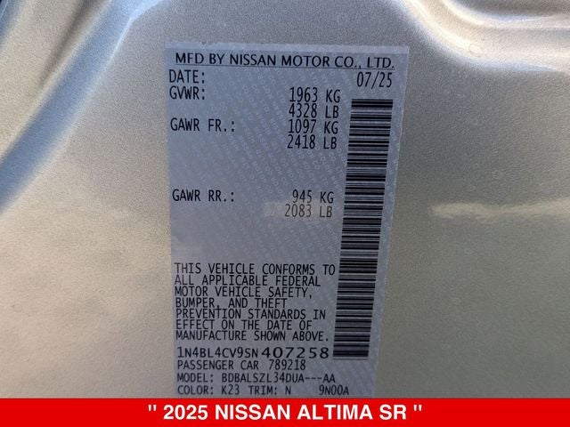 2025 Nissan Altima SR