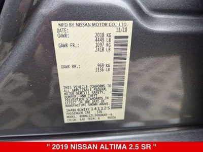 2019 Nissan Altima 2.5 SR
