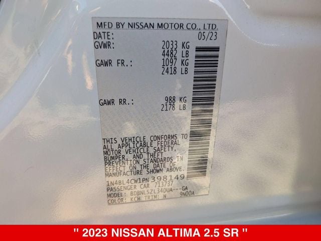 2023 Nissan Altima SR