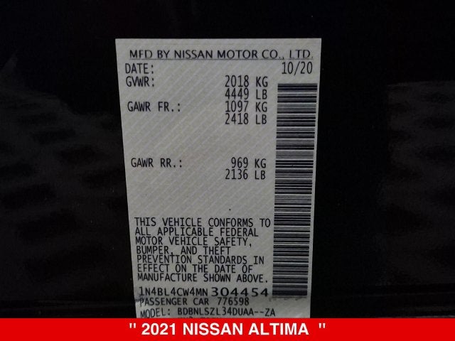 2021 Nissan Altima SR