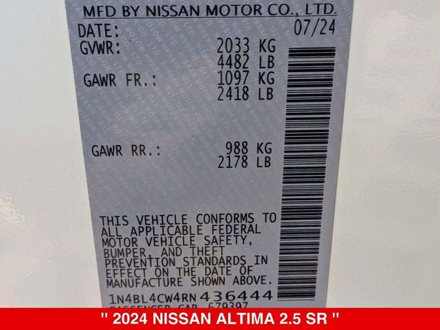 2024 Nissan Altima SR