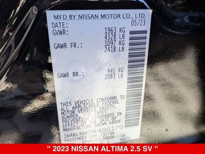 2023 Nissan Altima SV