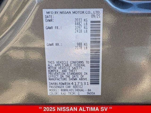 2025 Nissan Altima SV Special Edition