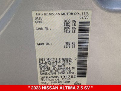 2023 Nissan Altima SV