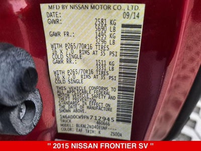 2015 Nissan Frontier SV