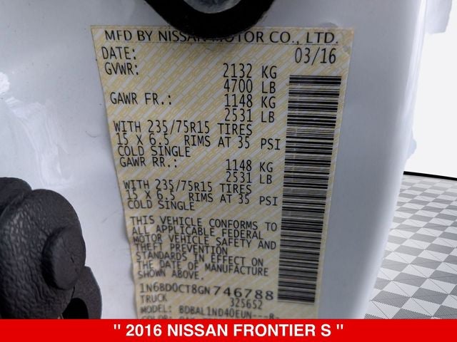 2016 Nissan Frontier S