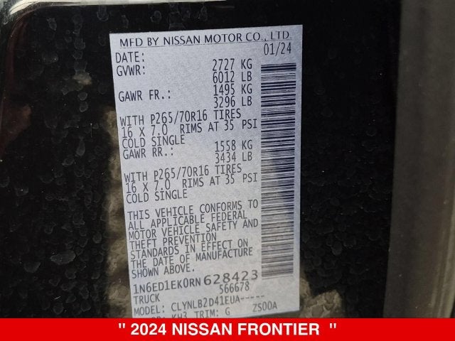 2024 Nissan Frontier SV