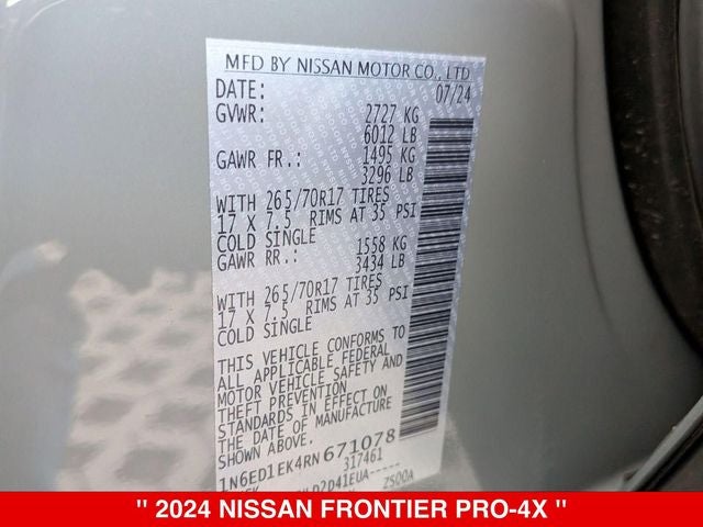 2024 Nissan Frontier Crew Cab PRO-4X®