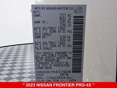 2023 Nissan Frontier Crew Cab PRO-4X®