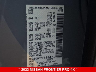 2023 Nissan Frontier Crew Cab PRO-4X®