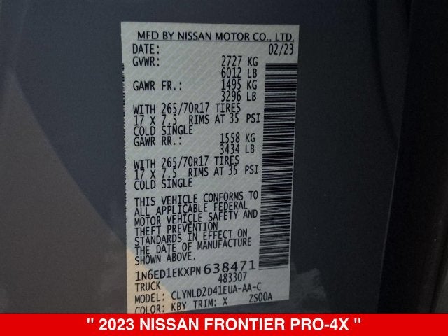 2023 Nissan Frontier Crew Cab PRO-4X®