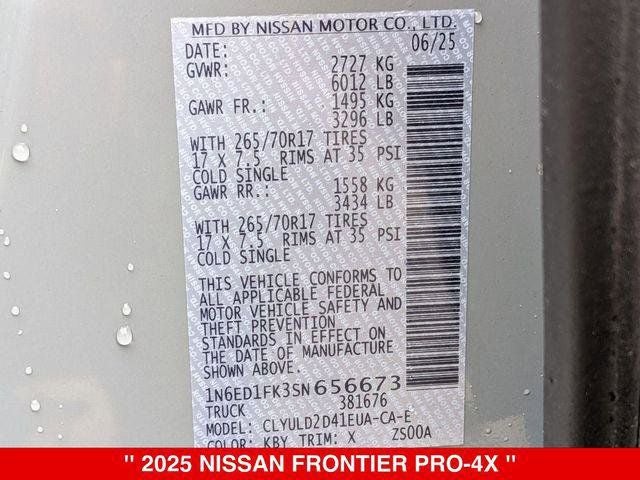 2025 Nissan Frontier Crew Cab PRO-4X® Long Bed