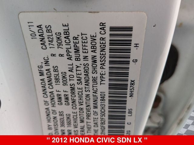 2012 Honda Civic LX