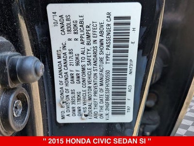 2015 Honda Civic Si