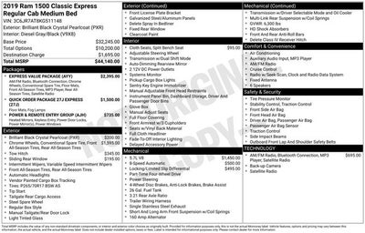 2019 RAM 1500 Classic Express