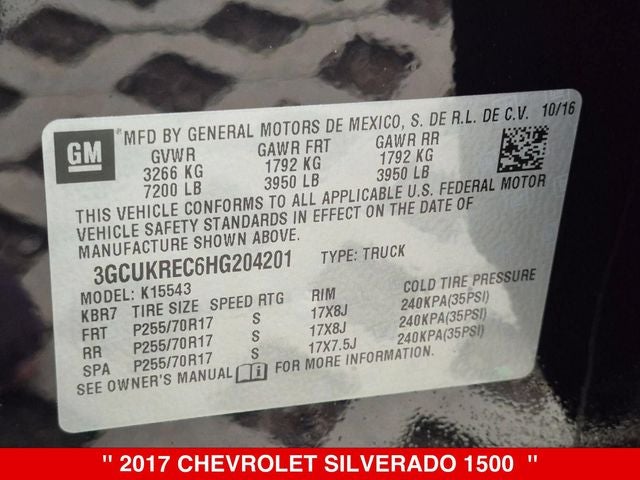 2017 Chevrolet Silverado 1500 LT LT1