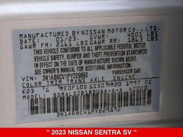 2023 Nissan Sentra SV
