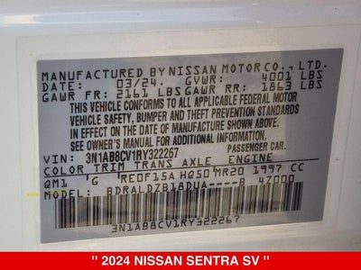 2024 Nissan Sentra SV