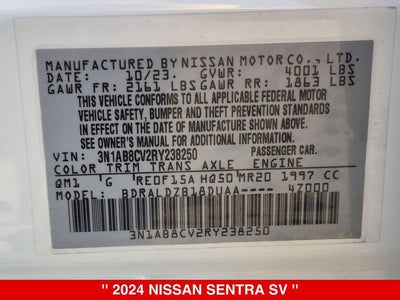 2024 Nissan Sentra SV
