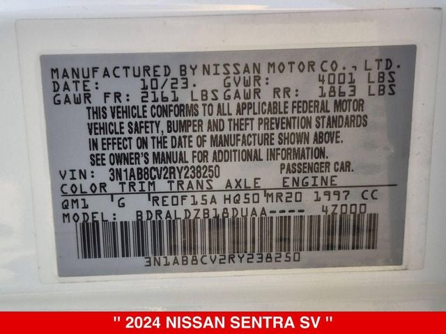 2024 Nissan Sentra SV