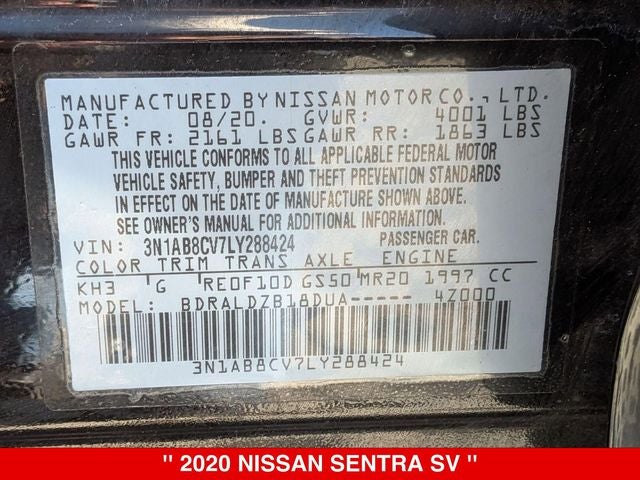 2020 Nissan Sentra SV