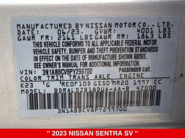 2023 Nissan Sentra SV