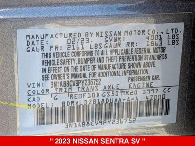 2023 Nissan Sentra SV