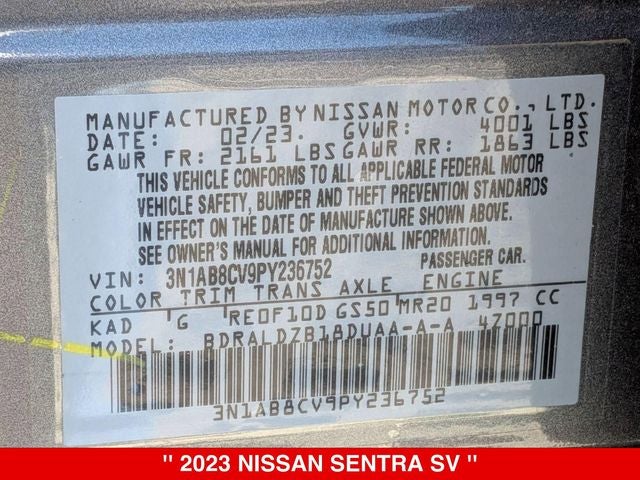 2023 Nissan Sentra SV