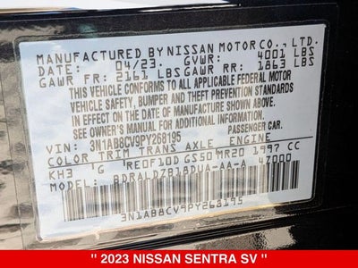 2023 Nissan Sentra SV