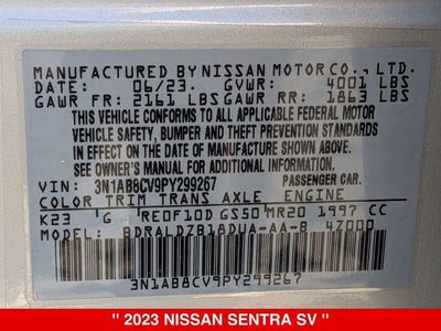 2023 Nissan Sentra SV