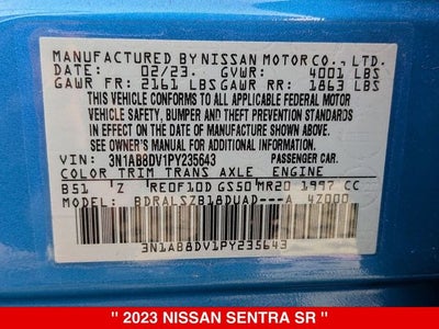 2023 Nissan Sentra SR