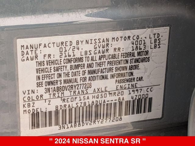 2024 Nissan Sentra SR