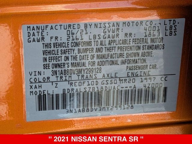 2021 Nissan Sentra SR