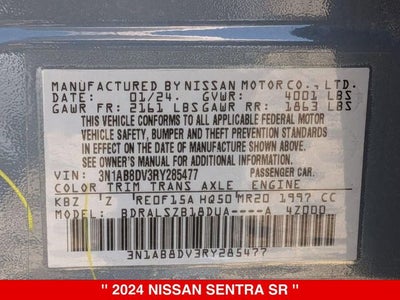 2024 Nissan Sentra SR