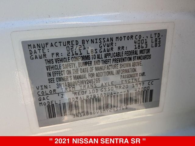 2021 Nissan Sentra SR