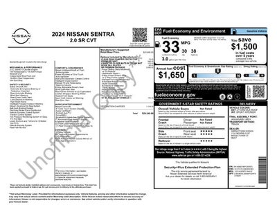 2024 Nissan Sentra SR PREMIUM NISSAN CERTIFIED